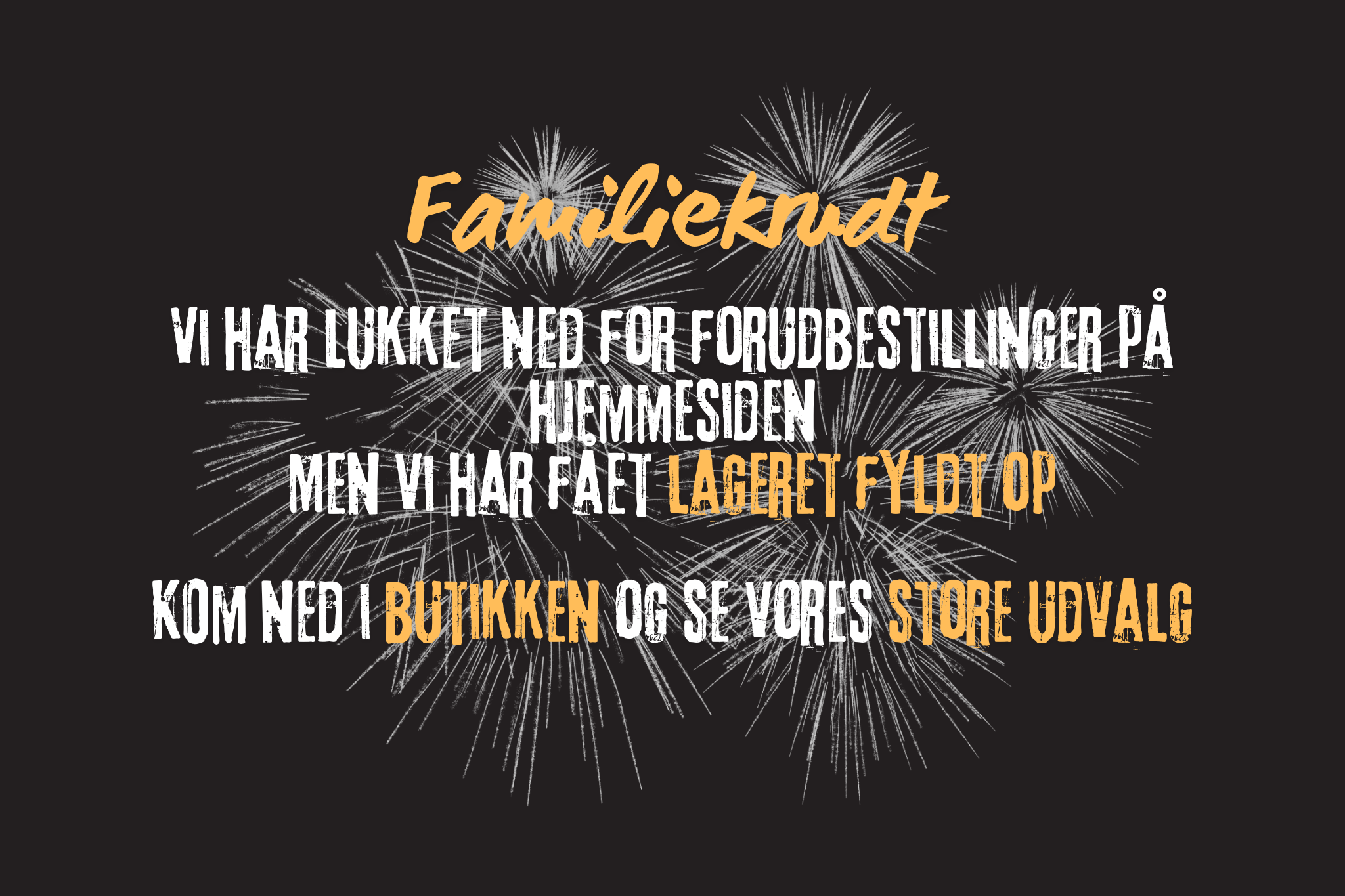 Forside – Lukket ned for Online